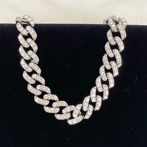 Silver Cuban Link Chain Bracelet Men or Women's Unisex New NWT